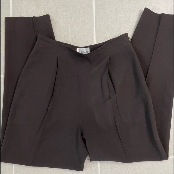 OSCAR DE LA RENTA Vintage 100% Wool Pants Slacks Fully Lined Size 8 - Picture 4 of 10